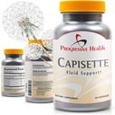 Capisette Retention Water Support - Reduce Umflarea Picioare, Glezne și Picioare - Reduce Umflarea și Retenție Fluid de la Edema. Include: Potasiu, Root Dandelion, & More- Supliment alimentar (60 capsule)