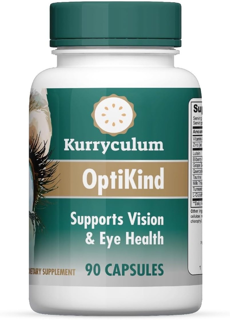 OptiKind Vision Support Eye Vitamine, 90 Capsule, Formula de sănătate oculară cu luteină pentru ochi și glutatione