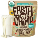 EarthChimp Organic Vegan Proteine pulbere - cu Probiotice - non OMG, lactate gratuit, non Whey, Pe bază de plante proteine pulbere pentru femei și bărbați, Gluten gratuit - 52 Serviri, 64 Oz (Plain & Neîndulcit)