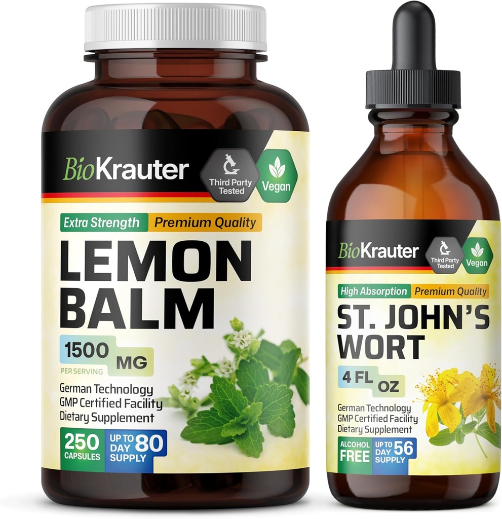 BIO KRAUTER Lemon Balm 250 Capsule & St. John
