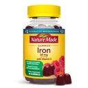 Natura Made Iron 18 mg per servire cu vitamina C, Supliment alimentar pentru suport de celule roșii din sânge, 60 Gumies, 30 zile de aprovizionare