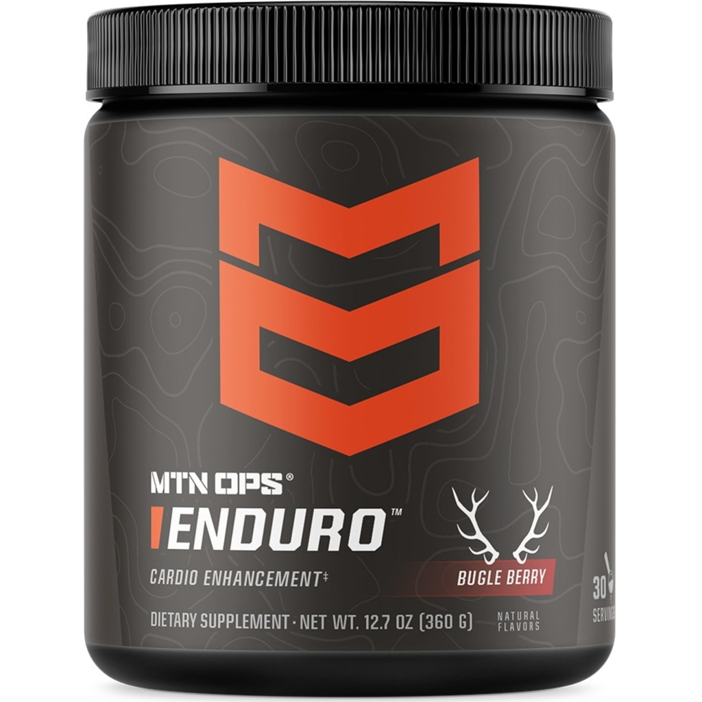 MTN OPS Enduro Oxid de azot Supliment & Stim-Free Pre Workout - 30 Servings - cu Citrat de magneziu, Root Root Powder, Niacinamidă, L Arginine & L Citrulină - Bugle Berry Flavor