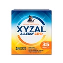 Xyzal 24 ore Alergie Relief Medicina, Recrutare originala Rezistenta Antihistamina, Levocetirizina Dihidroclorhidrat comprimate, 5 mg, 35 Număr