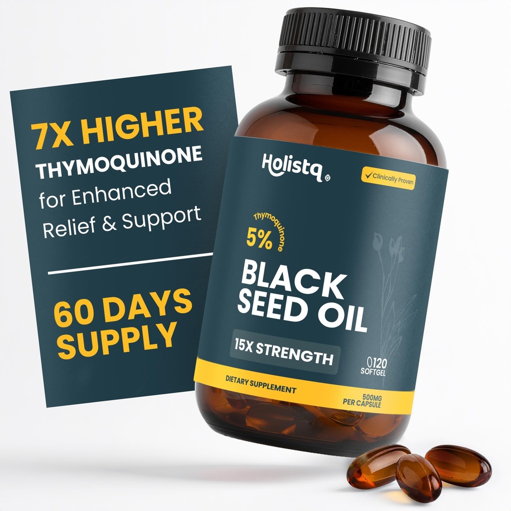 Holistiq Black Seed Seed Oil Organic Cold Presed Capsule 