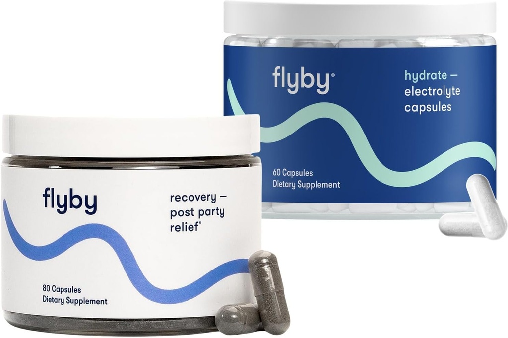 Suplimentul de recuperare Flyby - Toate Hang, fără supra!TM și capsula de recuperare electrolit