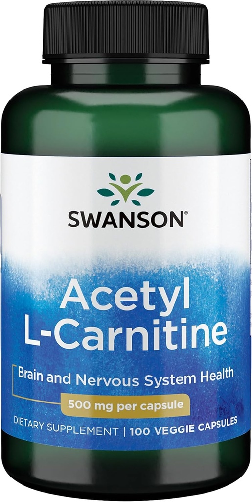 Acetil L- Carnitină 500 mg 100 capsule de Swanson Premium