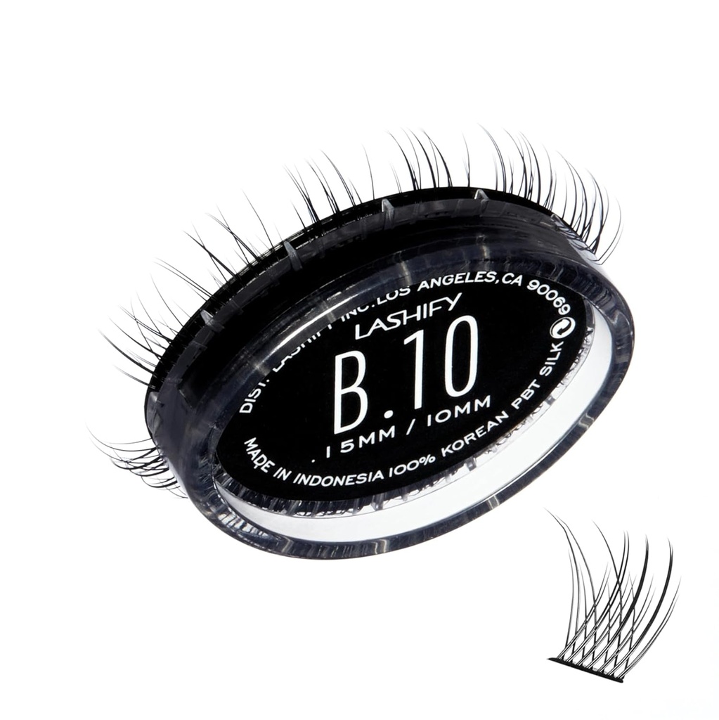 Lashify Bold 10mm Gossamer DIY Extensii de gene Refill, negru, Easy False Gene pentru un aspect natural