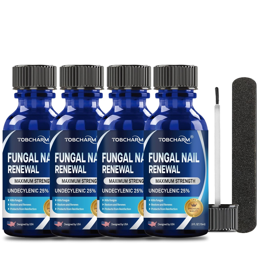 4Pcs Fungus unghie tratament, 25% acid nedecilenic, unghii Fungus tratament pentru unghii, unghii unghii Fungus tratamente (2 FL OZ)