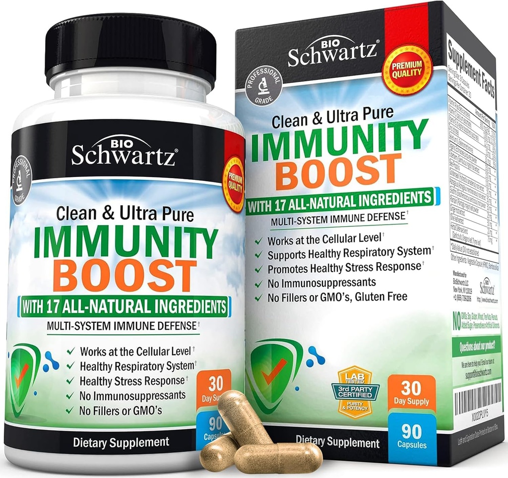 Imunitate Boost Supliment cu elderberry, vitamina A, echinacea & Zinc + vitamina C 1000 mg capsule cu zinc, Rose Hips & Bioflavonoide