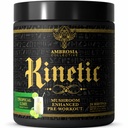 Ambrosia Kinetic Organic Preworkout, Mushroom Enhanced Natural Pre Workout Supliment, Nootropic Superfood pulbere pentru energie (Tropical Lime)