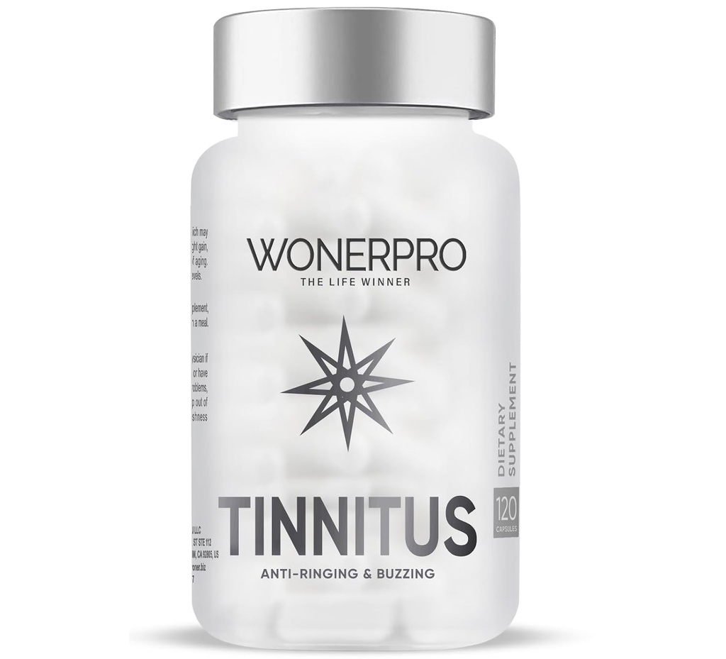 Tinitus Relief pentru urechi inelare, 120 capsule ureche de sănătate vitamine suporta pierderea auzului și reduce inelarea urechilor pentru bărbați și femei