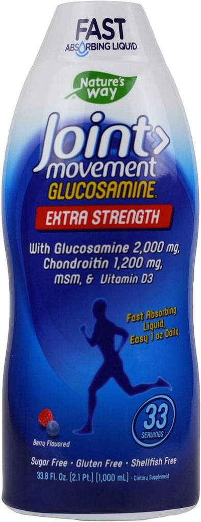 Wellesse Extra Force Joint Movement Glucosamine Natural Berry Flavor 33,8 fl oz