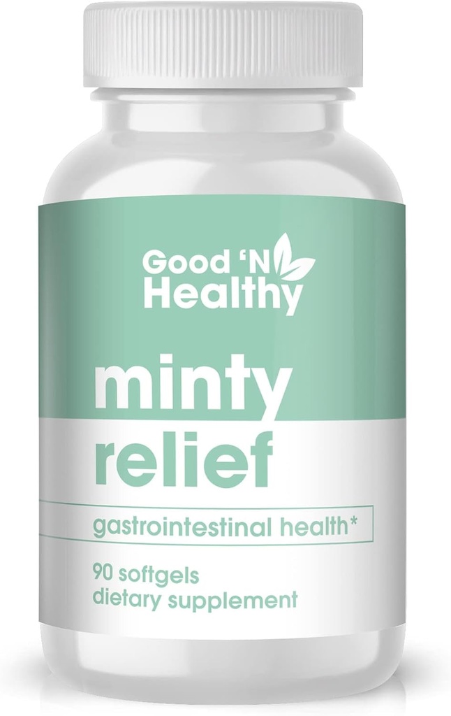 Bun 'N menta sanatoasa de ajutor Peppermint Softgels, Supliment pentru natural Digestive Comfort, 3 luni de aprovizionare