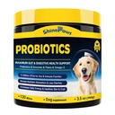 Probiotice pentru câini - Probiotice pentru câini pentru sanatate digestiva, prebiotice, enzime, fibre, si omega-3 cu vitamine pentru a promova sanatatea intestinala, sustine imunitatea, alergiile si mancarimea pielii, 120 Bites