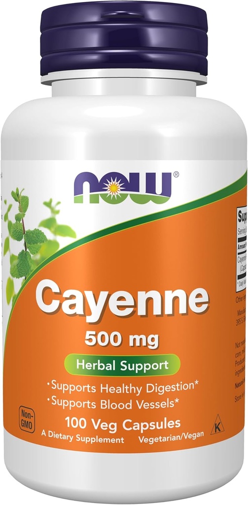 ACUM alimente Suplimente, Cayenne (Capsicum annuum) 500 mg, Herbal Support, 100 Veg Capsule