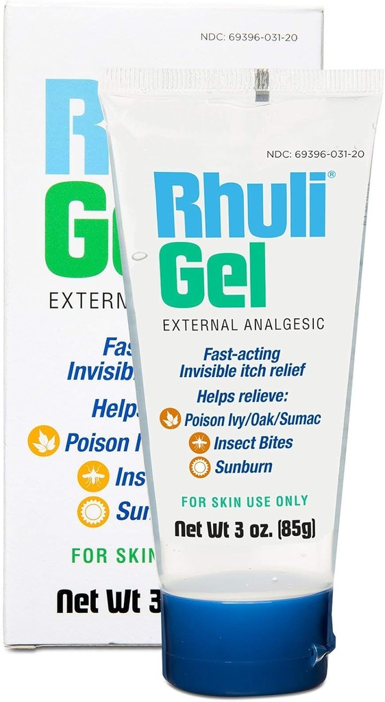 Anti-Itch Gel pentru Sunburn, Mosquitos, Bug Bites, Poison Ivy, Poison Oak Relief - Tratamentul de răcire analgesic pentru utilizarea Topica a pielii - 3 Oz Tub