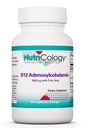 Nutricologie B12 Adenosylcobalamină Supliment - cu acid folic, vitamina B12 3000 mcg, Folat, B12 pur, Lozenges vegetarian - 60 Conte