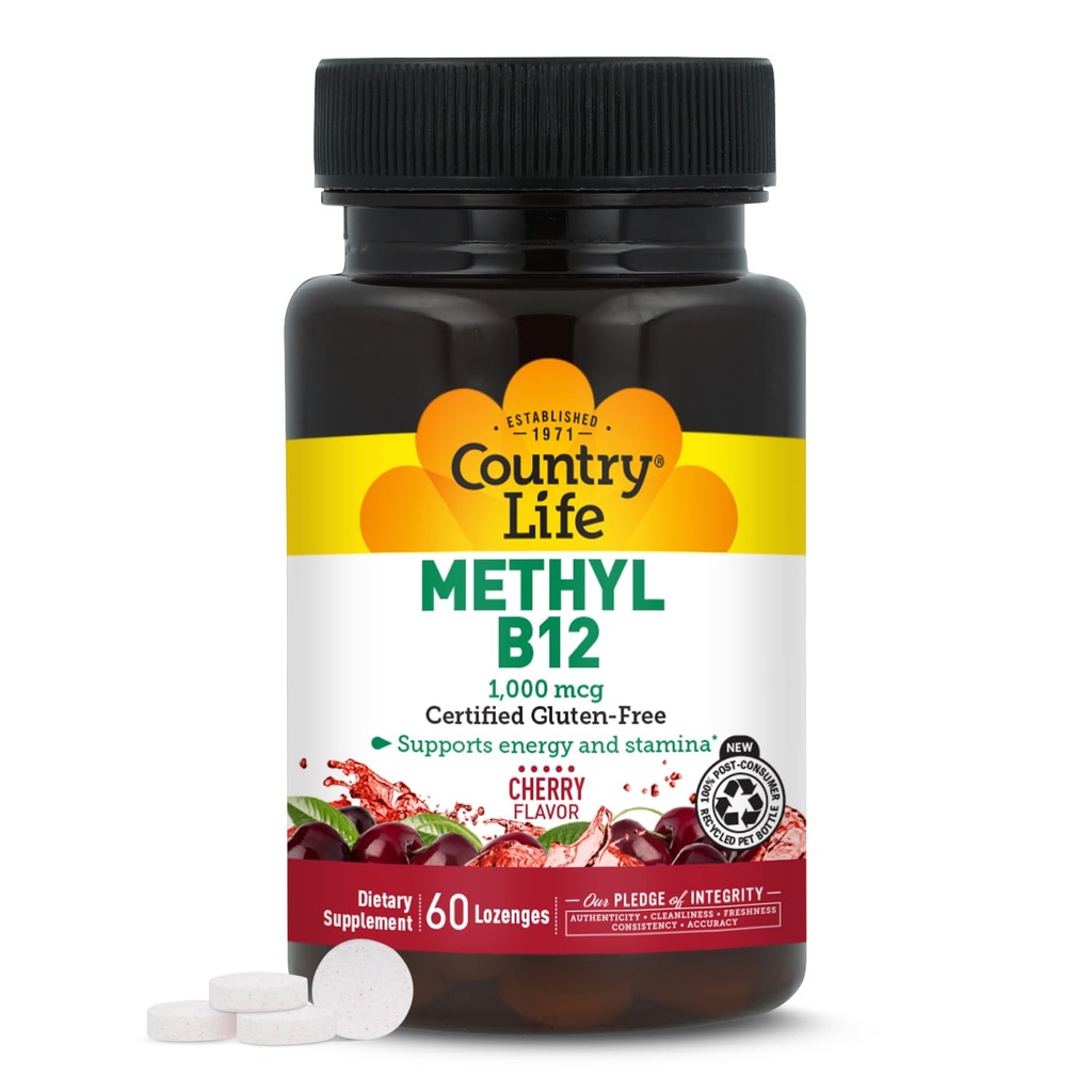 Country Life Metil B-12 Capsule, 1000 Mcg, 60 Conte