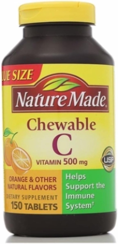 Natura Made Vitamina C 500 mg comprimate masticabile 150 ea (Pachet de 5)