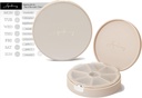 7 Compartiments Pill Case, Pill Box, Daily Pill Organizator, Travel Pill Organizator, Organizator de medicamente, Personalizabil Pilula Dispenser cu etichete autocolante (Pearl Cream)