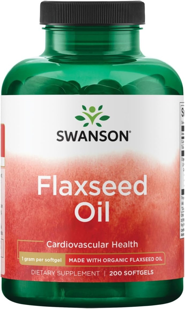 Swanson Flaxseed Oil (Omegatru) 1000 Milligrame 200 Sgels