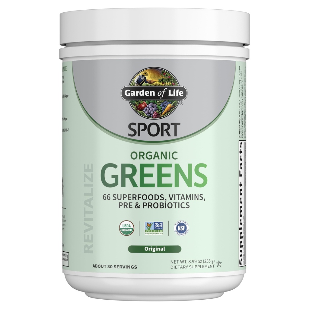 Gradina de viata Sport Nutritie Verzi si Superalimente Pulbere pentru femei si barbati - Blend organic - Spirulina, Fructe, Vitamine, Pre & Probiotice, Ciuperci, Suplimente Atletice, 30 Serviri