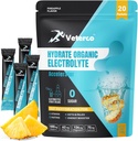 Hidratare Electrolit pulbere, Electrolit Drink, Hydration Supliment Drink Mix, Hidratare Pachete cu vitamina & Minerale, Keto Friendly, Vegan, Non-GMO, Nu Zahăr, Ananas Flavor (20 Sticks)