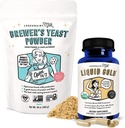 Legendairy Milk Liquid Gold + Drojdia lui Brewer, Suplimente de alăptare pentru creşterea ofertei de lapte - Suport pentru alăptare pentru producţia de lapte matern - Schinduf-Free, non-GMO,