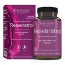 Reservage Beauty, Resveratrol 250 mg, Antioxidant Supliment pentru inima si sanatatea celulara, Suporturi Sistemul de imbatranire sanatoasa si imune, Paleo, Keto, 120 Capsule