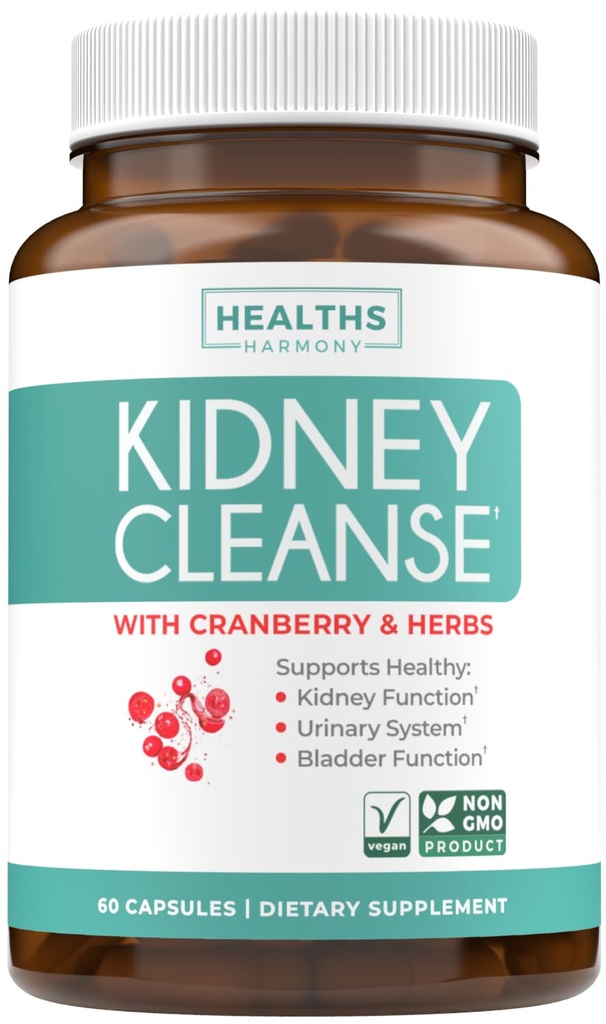 Rinichi Curățare Detoxifiere (Non-GMO) Suport Sanatos Tract urinar- puternic VitaCran Cranberry Extract & Herbs 