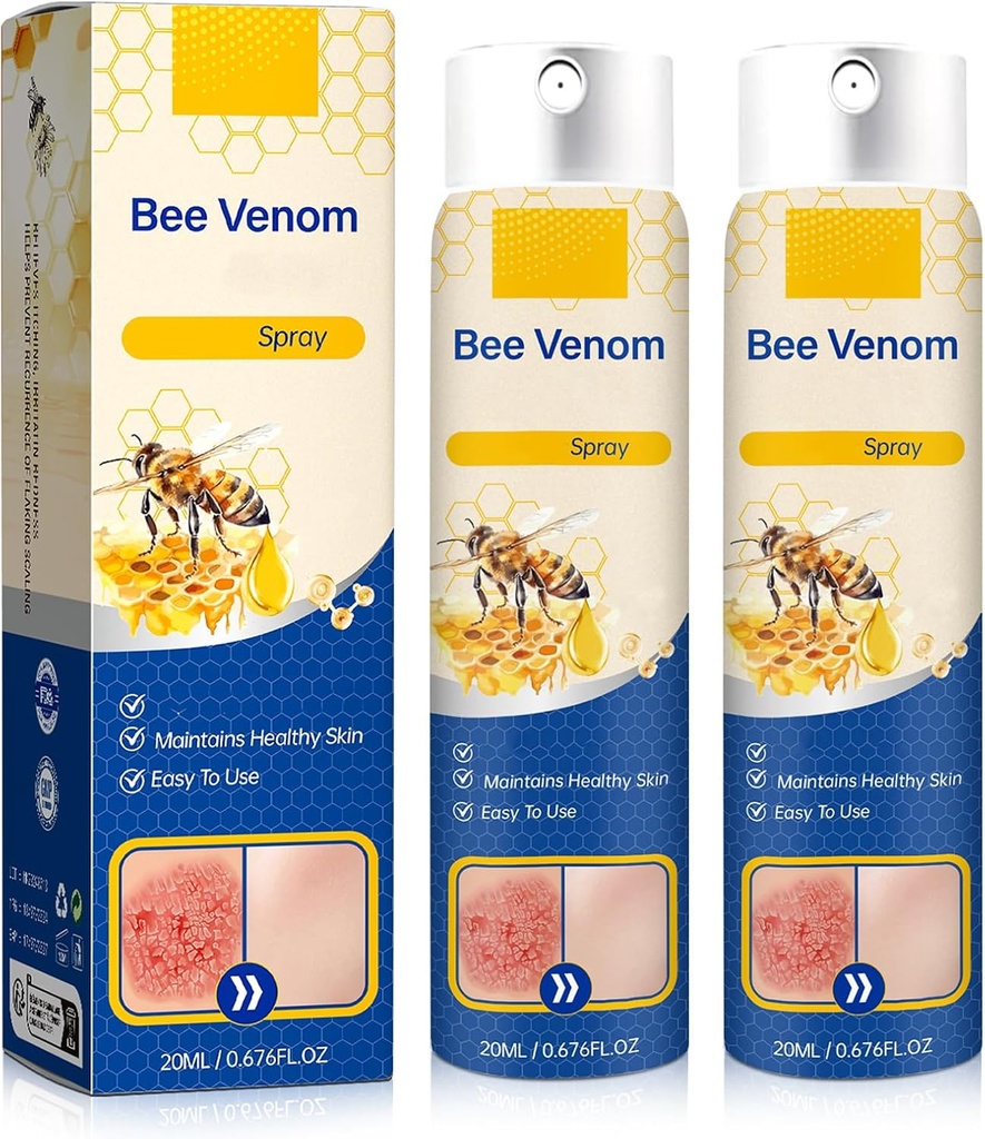 Spray Venom - 100% Pure Natural Venom Reparare, Bee Venom Skin Spray pentru toate tipurile de piele (2PCS)