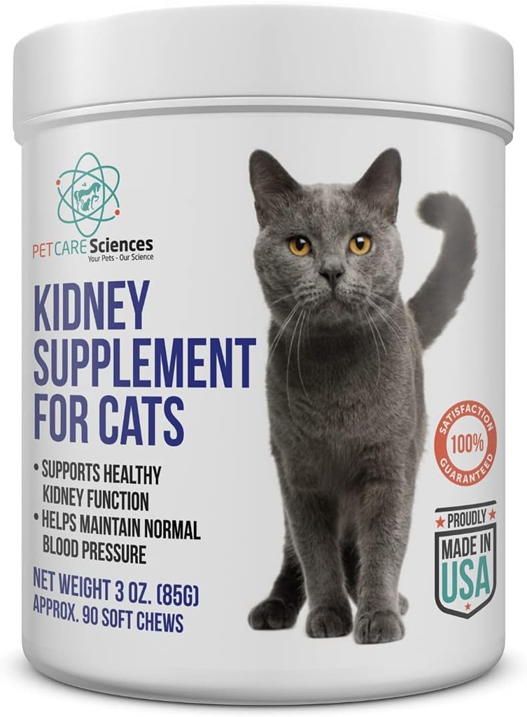 Aprox 90 Serviri Pisica de sprijin pentru rinichi Chews - Restaurare rinichi felina - Tratamente renale Cat - Cats Supliment de sprijin pentru rinichi - tract urinar Iritații de control pentru pisica - Made in the USA