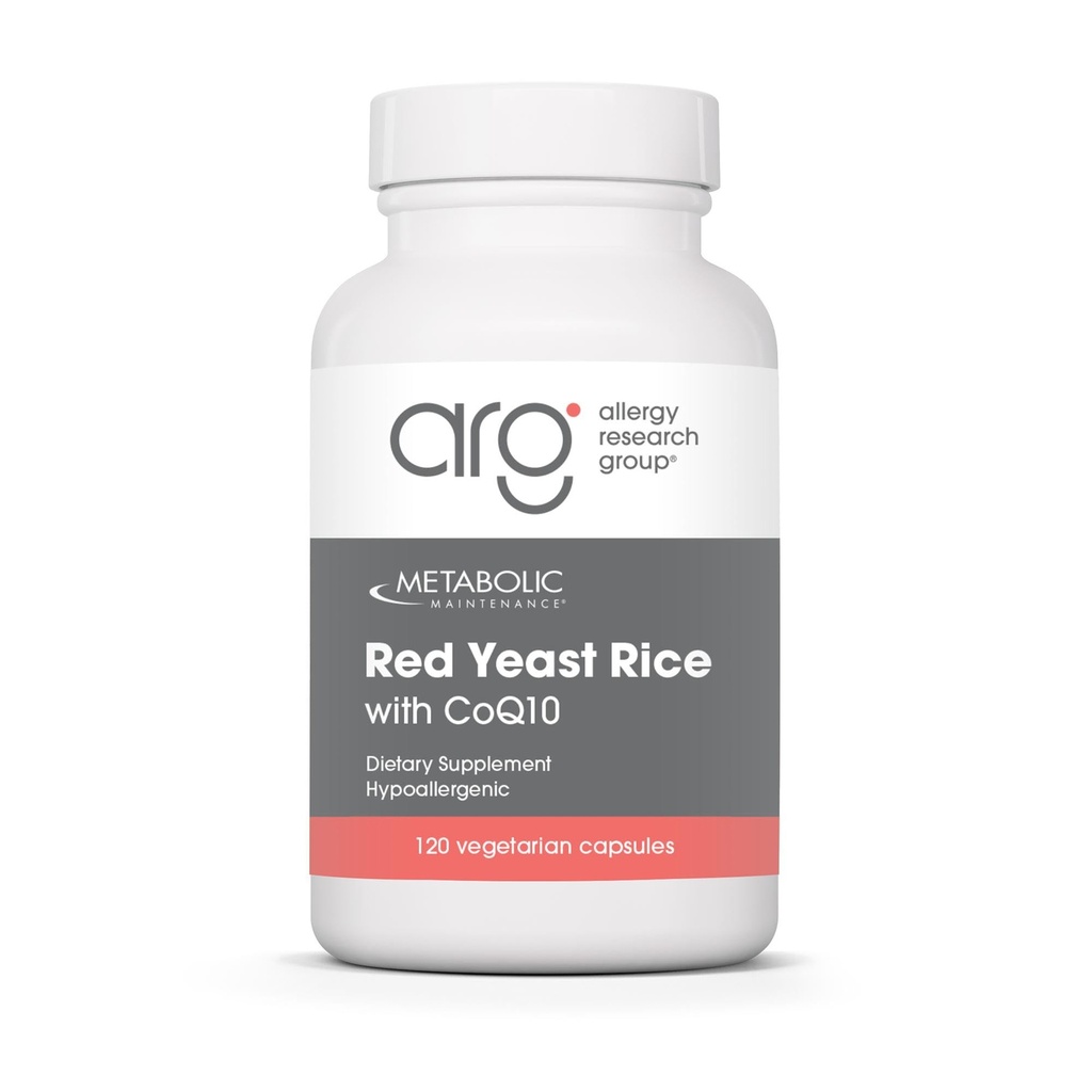 Mentenanță metabolică Red Yeast Rice cu CoQ10 - Oferă producția de energie + suport de sănătate cardiovasculară - Co Enzyme Q-10 + Red Yeast Rice Antioxidant Supliment (120 capsule)
