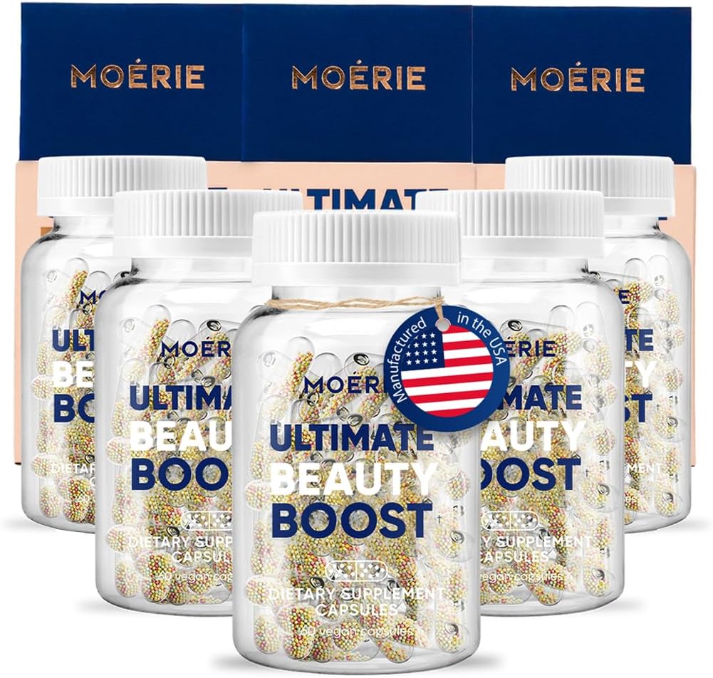 Moerie supliment de crestere a parului pentru femei si barbati - piele de par si unghii vitamine cu biotina, Q10 & Minerale - Pentru mai gros, parul mai plin si pierderea parului tratament - sistem avansat de livrare margele - 360 pastile