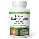 Factori naturali, Betaine HCL 500 mg, Suportă Digestie Sanatos si un Microbiom Sanatos, 180 capsule (180 portii)