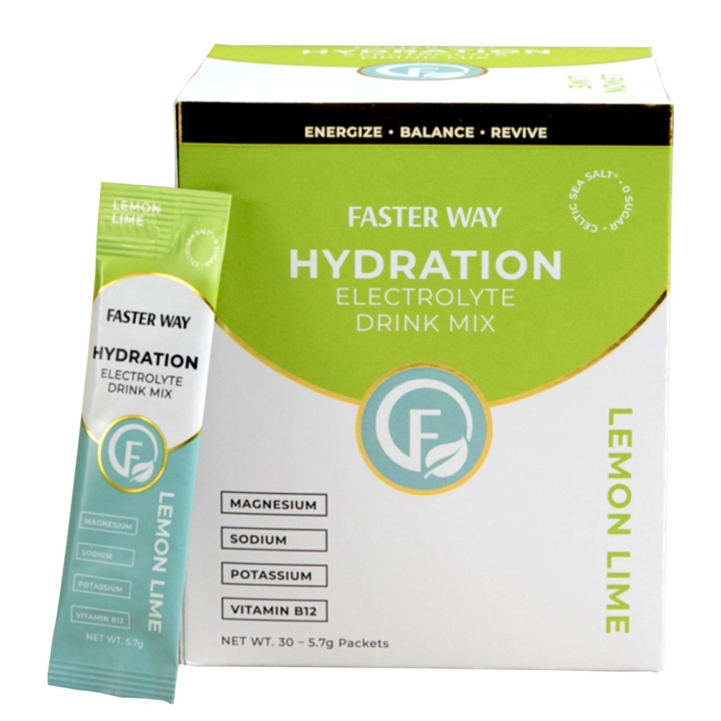 Mod mai rapid - Hidratare - Electrolite Drink Mix - Cu cidru de mere Oţet, colină, probiotice şi vitamine naturale B - Energize & Revive - Pachete de pulbere - Zero Zaharuri - Gluten gratuit - Lămâie -30 Pachet