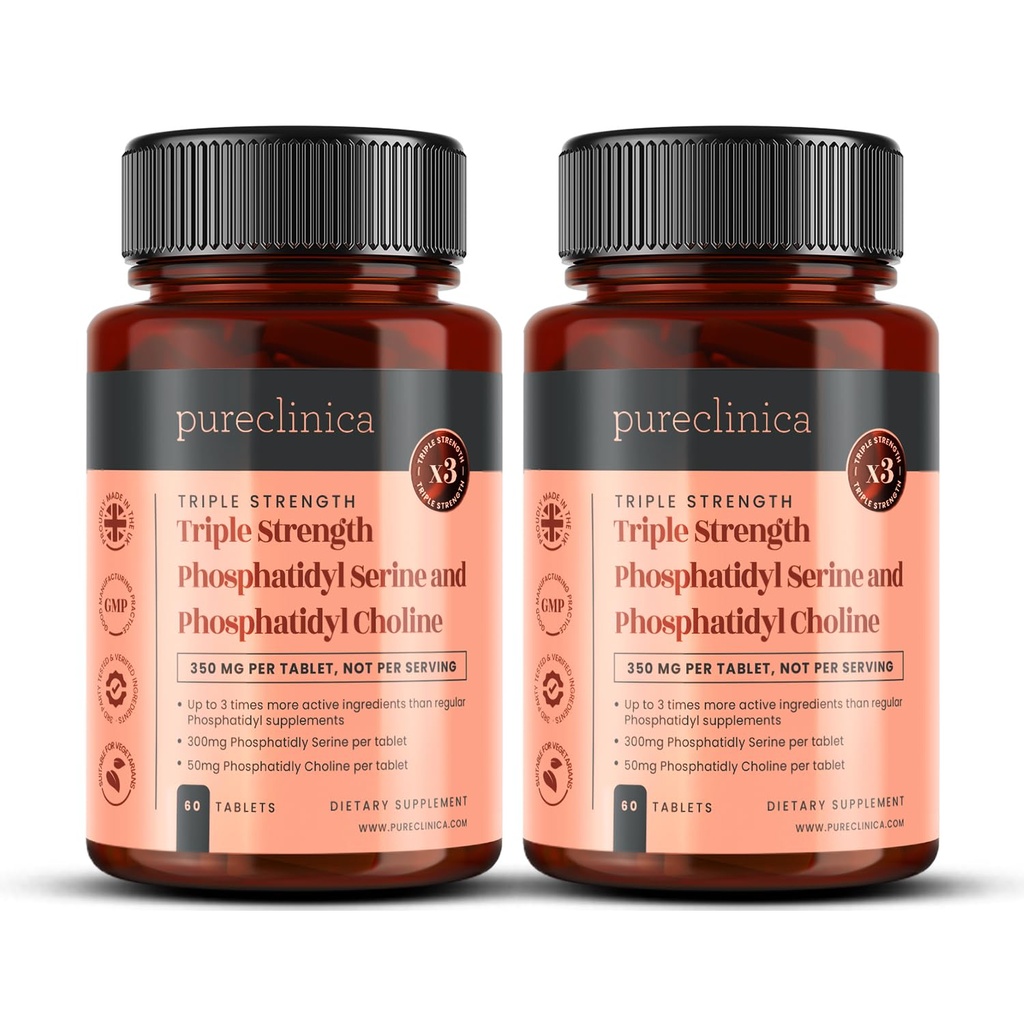 Concentraţie triplă Fosfatydil Serine şi fosfatidil Choline x 120 comprimate (2 flacoane a 60 comprimate)