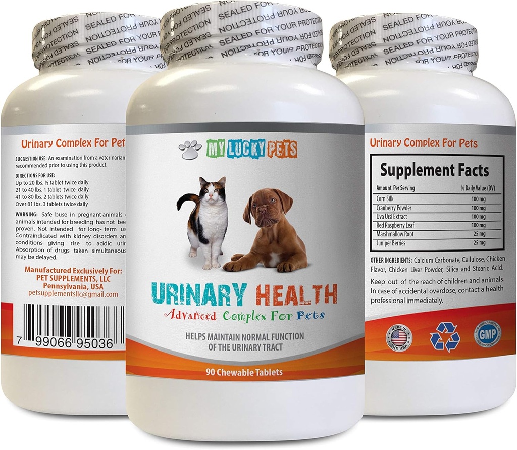 Cat Tratamente de sănătate urinară - Animale de companie Complex de sănătate urinară - pentru câini și pisici - Advanced Bladder Support - Cat Cranberry Treats - 1 flacon (90 tratează)