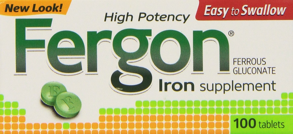 Fergon Supliment de fier, comprimate, 100 Număr (Pachet de 3)
