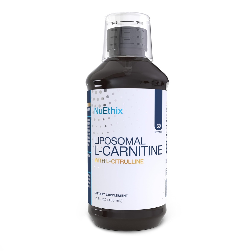NuEthix Formulări Lipsomal L-Carnitina Supliment 600 mg cu L-Citrulline 1000mg pentru managementul sănătos al greutății, metabolismul grasimilor, producția de energie și creșterea fluxului sanguin, pentru bărbați și femei