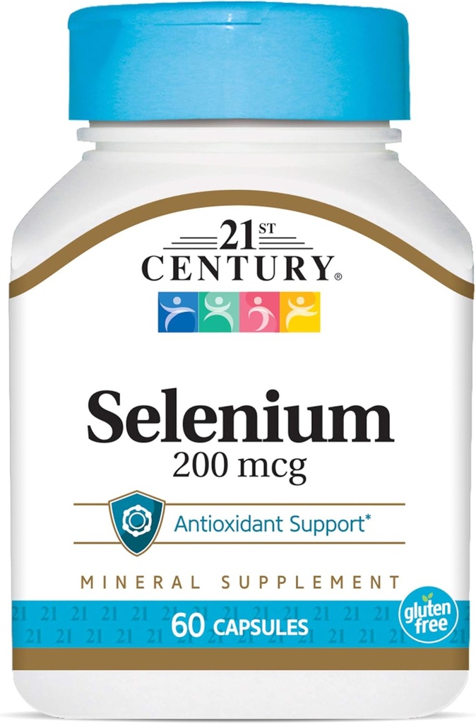21st Century Seleniu 200 Mgg Capsule, 60 Count (Pachet de 2)