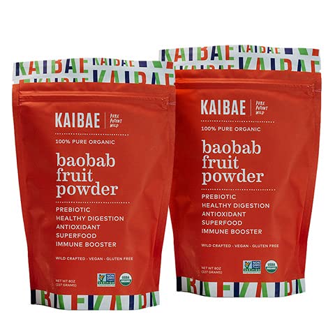 Premium Organic Baobab Pulbere I Prebiotic Gut Health, Intermittent Fasting, Imunitate, Hidratare 