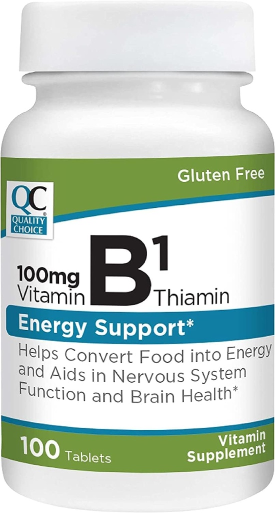 Alegerea calității Vitamina B1 Tiamin 100 mg suport energetic, funcția sistemului nervos, & Creier sănătate suplimente de vitamine, 100 sticle conte
