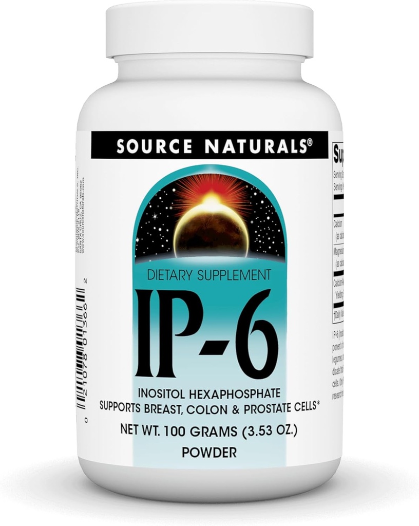Sursa Naturals IP-6 Inositol Hexafosfat pulbere, Inc. 100 gm pulbere