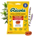 Ricola Sugar Free Swiss Herb Cough Drops, 19 Count, Tuse Suppressant & Throat Relieving Drops with Natural Sourced Mentol, Pleasing Gust for Coughs & Throat Iritation Symptom Relief
