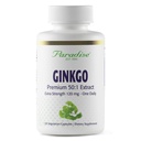 Paradise Herbs Ginkgo Biloba Extract, Super Pottent, Ultra Pure, Vegan, Non OMG, Gluten Free, 120 Capsule vegetariene