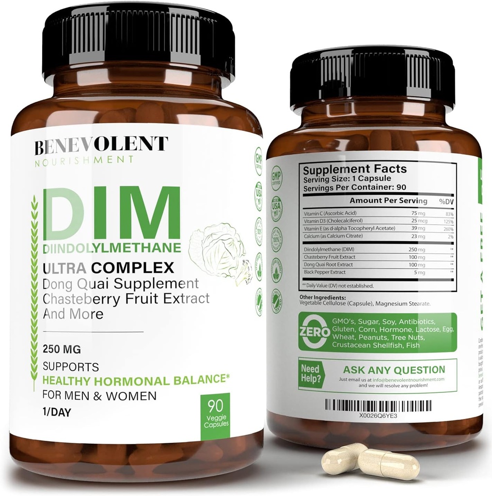 Benevolent Nourishment Supliment maxim de putere DIM 250mg 