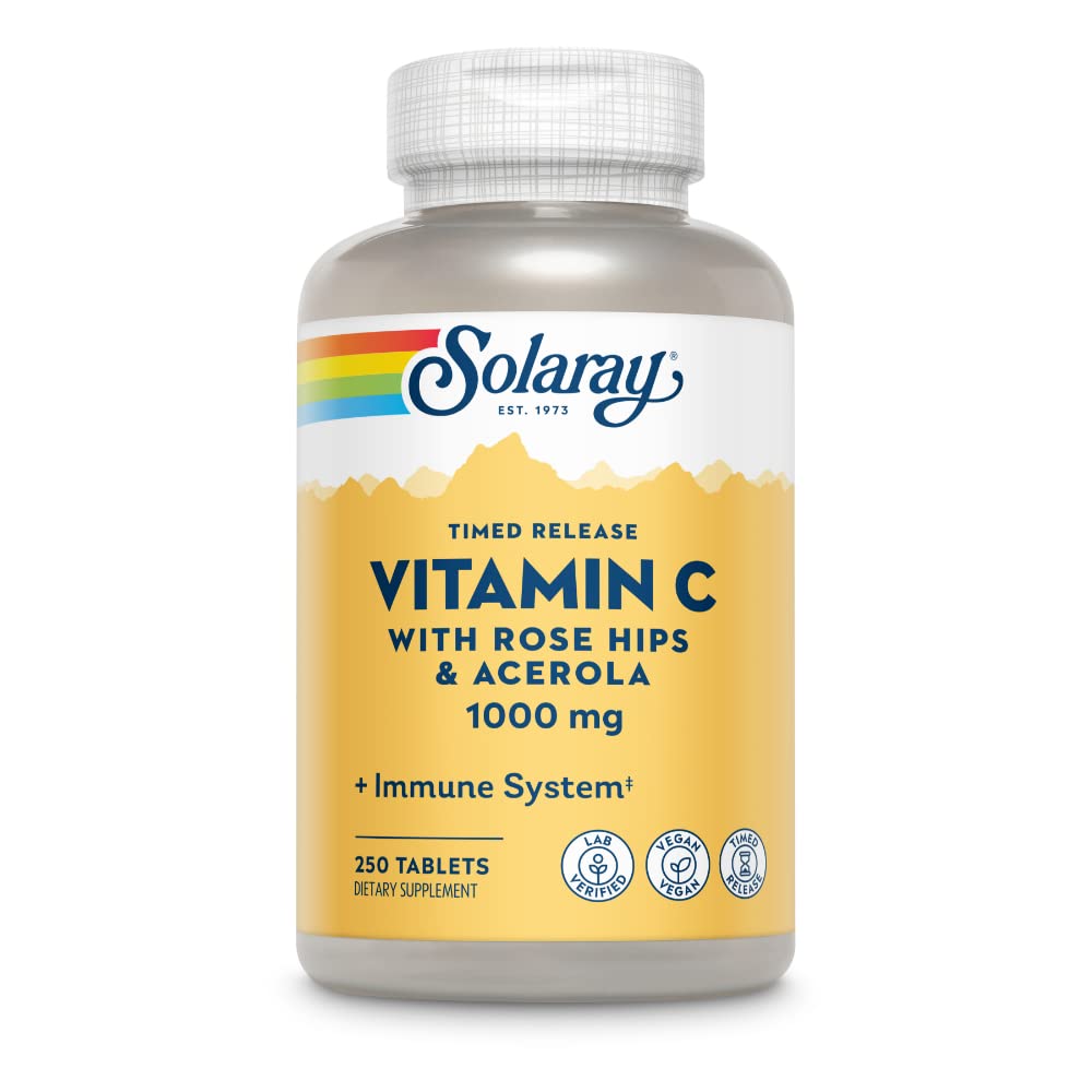 SOLARAY Vitamina C w/Rose Hips & acerola 