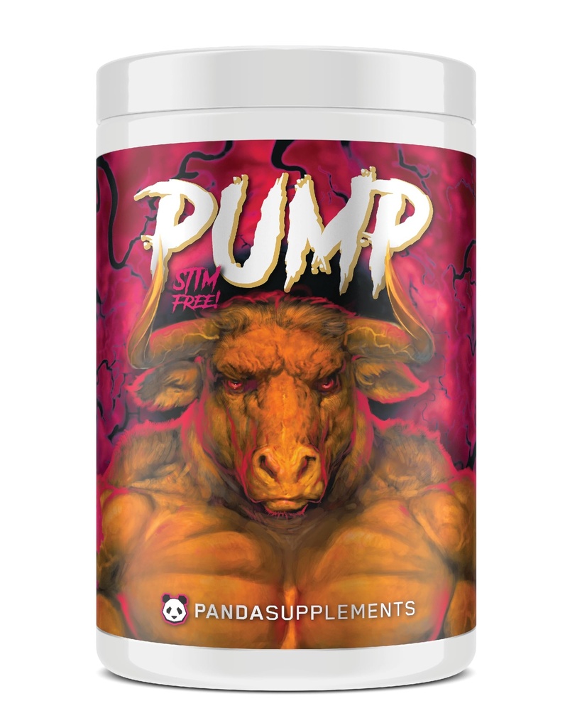 Subteran Bio Labs Panda Supps Pompă: Stimulant-Free Pre-Workout, No-Clump Formula w/10G L-Citruline Malate, Alpha GPC, Lions Mane, CognatiQTM, AmoPumpTM 40 Scoops (Sweet Black Cherry)