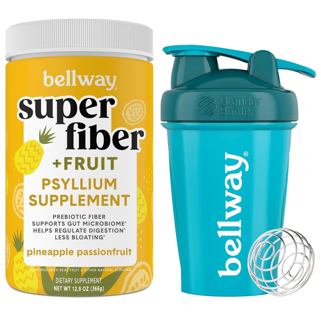 Bellway Super Fiber Powder + fructe, Ananas Pasiune fructe Shaker Sticla Bundle